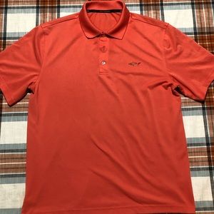 Greg Norman mens Large Classic Shark Polo Coral Sky